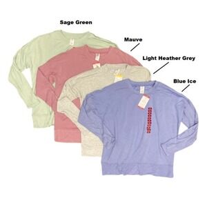 NWT Members Mark Womens‎ Blue Ice Soft Rib Top Large